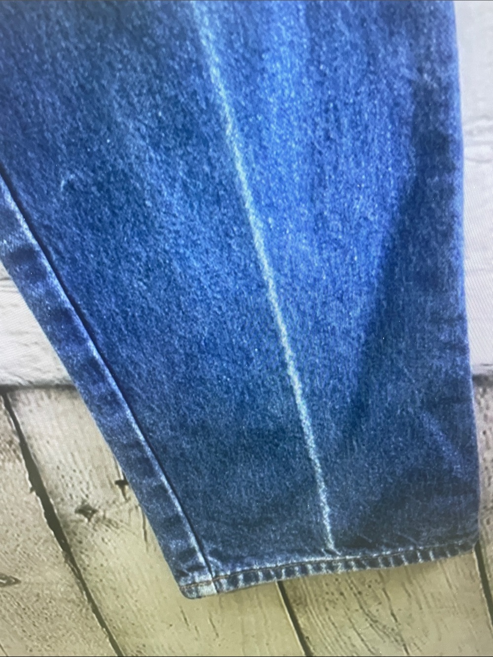 Men's Slim Straight Jeans in Dark Blue Denim - Picture 3 of 6